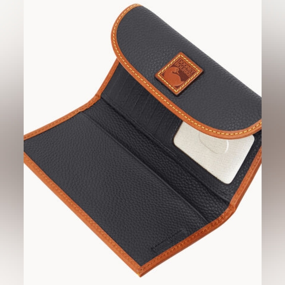 New Dooney & Bourke Pebble Grain Continental Clutch Black - Picture 4 of 13